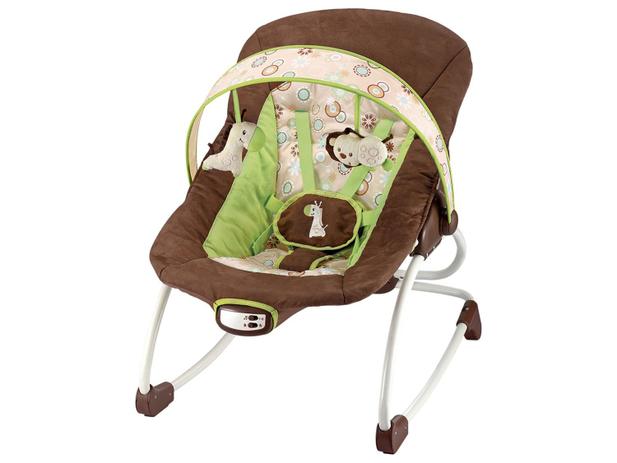 Cadeirinha de Descanso Mastela Reclinável - Vibratória com Móbile Rocker Girafa até 18kg