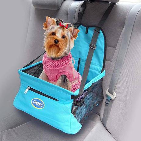 Cadeirinha de transporte para cachorro e gato Assento para Banco de Carro Car Seat Chalesco Azul Menor preço em Cadeirinha de transporte para cachorro e gato Assento para Banco de Carro Car Seat Chalesco Azul