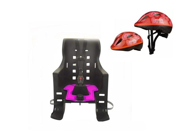 Cadeirinha Infantil Traseira Move Rosa Com Capacete Coração - Polisport/atrio Menor preço em Cadeirinha Infantil Traseira Move Rosa Com Capacete Coração - Polisport/atrio