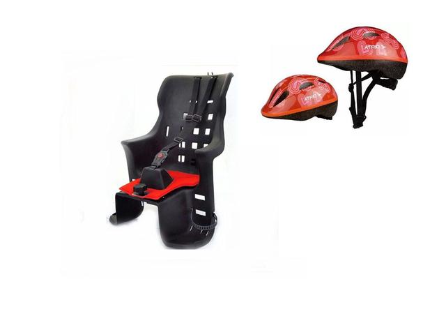 Cadeirinha Infantil Traseira Move Vermelha Com Capacete Coração - Polisport/atrio Menor preço em Cadeirinha Infantil Traseira Move Vermelha Com Capacete Coração - Polisport/atrio