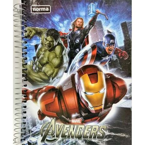 Menor preço em Caderno 10x1 Capa Dura The Avengers 200 Folhas 903174 Foroni