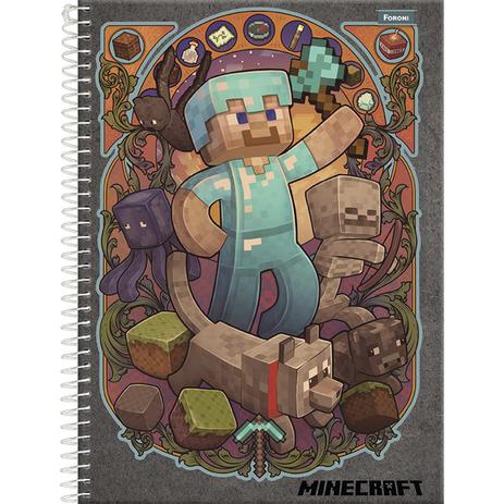 Caderno 1X1 Capa Dura 2019 Minecraft 96FLS. - Foroni Menor preço em Caderno 1X1 Capa Dura 2019 Minecraft 96FLS. - Foroni