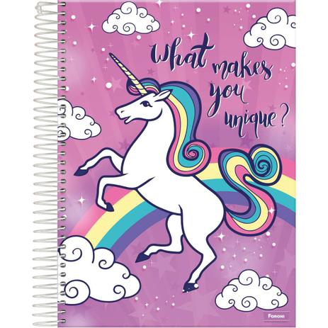 Caderno 1X1 Capa Dura 2019 Unicornio 96FLS. - Foroni Menor preço em Caderno 1X1 Capa Dura 2019 Unicornio 96FLS. - Foroni