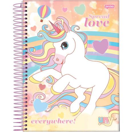 Caderno 1X1 Capa Dura 2019 UNY Unicornio 96FLS. - Jandaia Menor preço em Caderno 1X1 Capa Dura 2019 UNY Unicornio 96FLS. - Jandaia