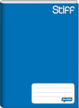 Caderno Brochura 1/4 Capa Dura STIFF 96 Folhas AZUL Jandaia Menor preço em Caderno Brochura 1/4 Capa Dura STIFF 96 Folhas AZUL Jandaia