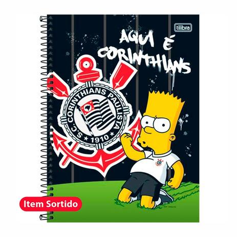 Menor preço em Caderno Capa Dura Univ. 1x1 96Fls Simpsons Corinthians Tilibra