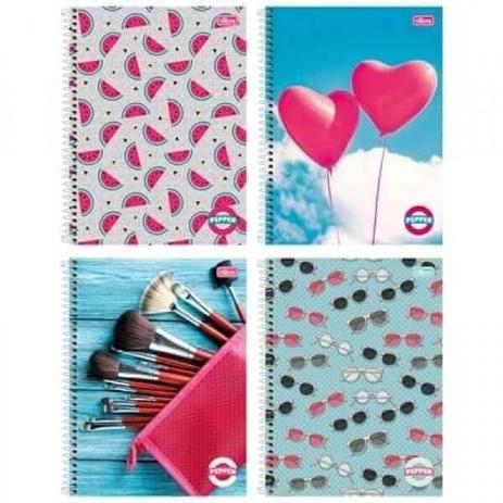 Caderno Capa Dura Universitário Espiral Pepper 256 Folhas 16 Matérias 2 Unidades - Tilibra Menor preço em Caderno Capa Dura Universitário Espiral Pepper 256 Folhas 16 Matérias 2 Unidades - Tilibra