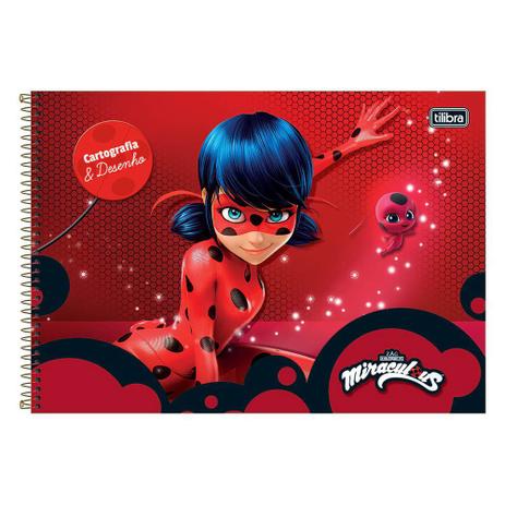Menor preço em Caderno de Cartografia e Desenho Miraculous - Ladybug - Tilibra