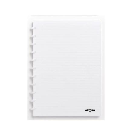 Caderno de Disco Inteligente Atoma Branco Polypro A4 UN PM -