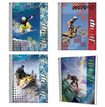 Caderno Espiral Capa Dura 10x1 200 Folhas kit com 4 cadernos - Foroni Menor preço em Caderno Espiral Capa Dura 10x1 200 Folhas kit com 4 cadernos - Foroni