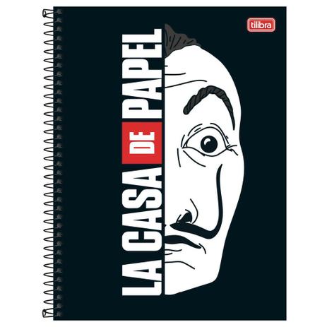 Caderno La Casa de Papel - Máscara - 16 matérias - Tilibra Menor preço em Caderno La Casa de Papel - Máscara - 16 matérias - Tilibra