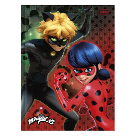 Menor preço em Caderno Miraculous - Ladybug e Cat Noir  - 96 Folhas - Tilibra