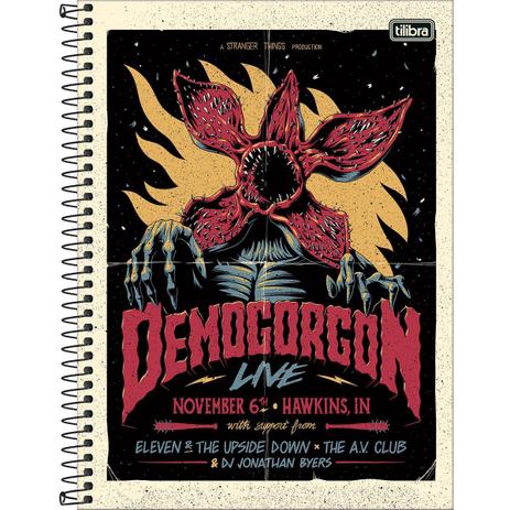 Caderno Espiral Capa Dura Universitário 10 Matérias Stranger Things 160  Folhas - Stranger Things - Cadernos, Espiral Universitário - Tilibra
