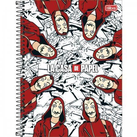 Caderno Tilibra Espiral Capa Dura Universitário 1 Matéria La Casa de Papel 80 Folhas Menor preço em Caderno Tilibra Espiral Capa Dura Universitário 1 Matéria La Casa de Papel 80 Folhas