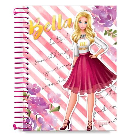 Caderno Univ 10mat Cadersil Bella Be Bright Menor preço em Caderno Univ 10mat Cadersil Bella Be Bright