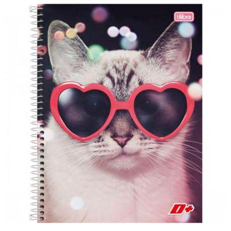 Caderno Univ 10Mat D+ Tilibra Gato de Óculos Menor preço em Caderno Univ 10Mat D+ Tilibra Gato de Óculos