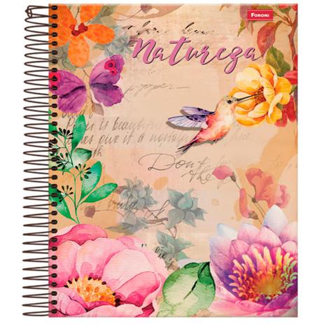 Caderno Univ 10mat Foroni Natureza - Beija Flor Menor preço em Caderno Univ 10mat Foroni Natureza - Beija Flor
