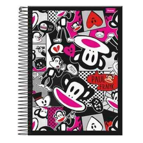 Caderno Univ 10mat Foroni Paul Frank Pop Art Menor preço em Caderno Univ 10mat Foroni Paul Frank Pop Art
