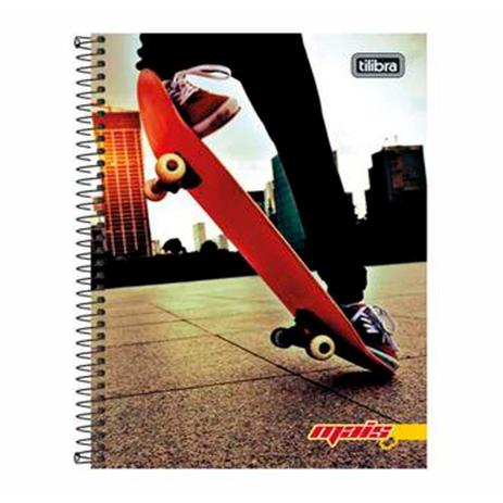Caderno Univ 10Mat Mais Tilibra Skate Manobra Color Menor preço em Caderno Univ 10Mat Mais Tilibra Skate Manobra Color