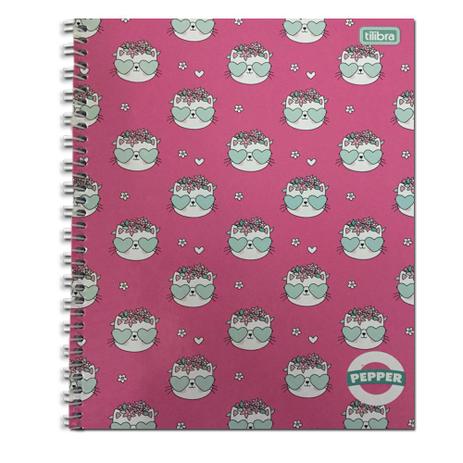 Caderno Univ 10Mat Pepper Tilibra Gata Menor preço em Caderno Univ 10Mat Pepper Tilibra Gata