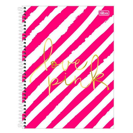 Caderno Univ 10Mat Tilibra I Love Pink Listra Rosa é boa?