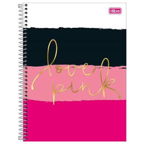 Caderno Univ 10Mat Tilibra I Love Pink Listras Coloridas é boa?