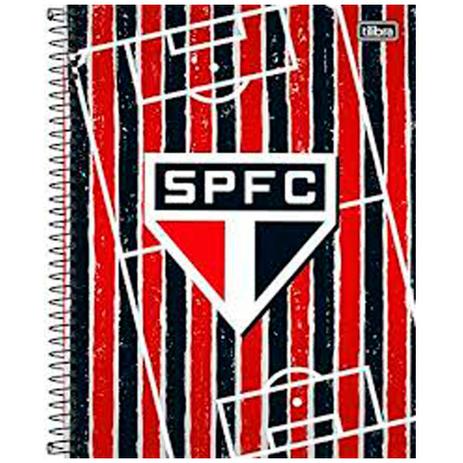 Caderno Univ 10mat Tilibra São Paulo Fc - Listrado Menor preço em Caderno Univ 10mat Tilibra São Paulo Fc - Listrado
