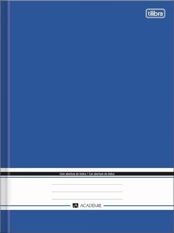 Caderno Univ. com Índice Académie Azul Brochura Capa Dura Tilibra Menor preço em Caderno Univ. com Índice Académie Azul Brochura Capa Dura Tilibra