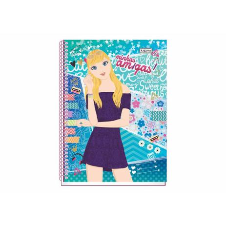 Caderno universitario 1x1 96 folhas capa dura minhas amigas 3159 / 4un / kajoma Menor preço em Caderno universitario 1x1 96 folhas capa dura minhas amigas 3159 / 4un / kajoma