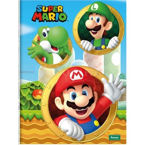 Caderno Universitário Capa Dura Costurado 1 Matéria 96 Folhas Foroni Super Mario 19/2 Menor preço em Caderno Universitário Capa Dura Costurado 1 Matéria 96 Folhas Foroni Super Mario 19/2
