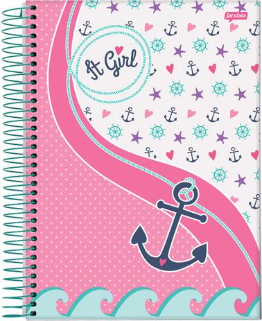 Caderno Universitário Capa Dura Jandaia 10 Matérias It Girl 200fls é boa?