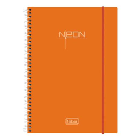 Caderno Universitário Neon - Laranja - Tilibra Menor preço em Caderno Universitário Neon - Laranja - Tilibra