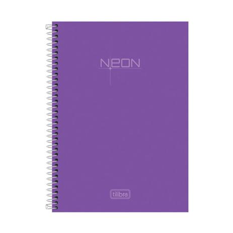 Caderno Universitário Tilibra Neon Espiral CD 096 Fls Lilas 141461 Menor preço em Caderno Universitário Tilibra Neon Espiral CD 096 Fls Lilas 141461