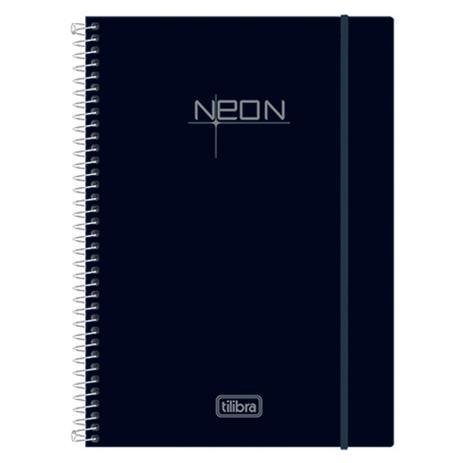 Caderno Universitário Tilibra Neon Espiral CD 096 Fls Preto 141615 Menor preço em Caderno Universitário Tilibra Neon Espiral CD 096 Fls Preto 141615