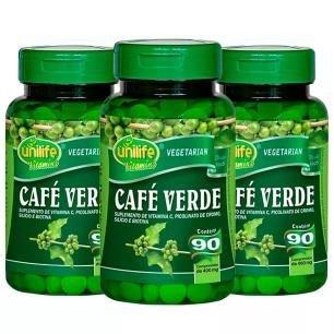 Café Verde - 3x 90 Comprimidos - Unilife Menor preço em Café Verde - 3x 90 Comprimidos - Unilife