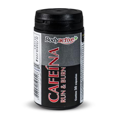 Cafeína Run Burn 30 Cápsulas Bodyactive Menor preço em Cafeína Run Burn 30 Cápsulas Bodyactive