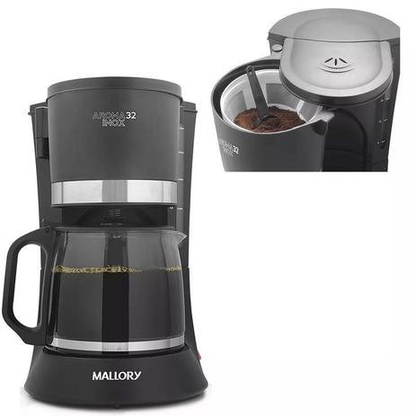 Cafeteira Aroma Mallory 32 Xícaras Inox Filtro Permanente Menor preço em Cafeteira Aroma Mallory 32 Xícaras Inox Filtro Permanente