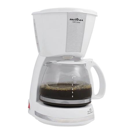 Cafeteira Britânia CB15 Inox Branca Menor preço em Cafeteira Britânia CB15 Inox Branca