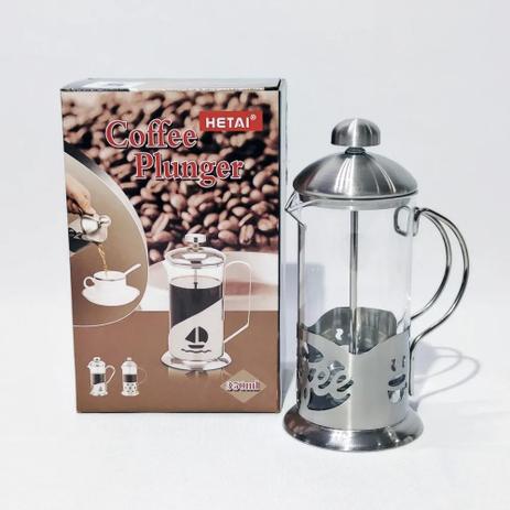 Cafeteira/Cremeira Prensa francesa De Inox e Vidro 600ML - Linran Menor preço em Cafeteira/Cremeira Prensa francesa De Inox e Vidro 600ML - Linran