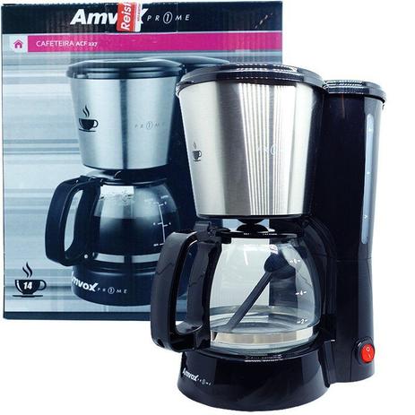 Cafeteira Elétrica 220V 14 Xícaras Café Amvox Nova com Colher Dosadoura ACF 227-2 Inox Menor preço em Cafeteira Elétrica 220V 14 Xícaras Café Amvox Nova com Colher Dosadoura ACF 227-2 Inox