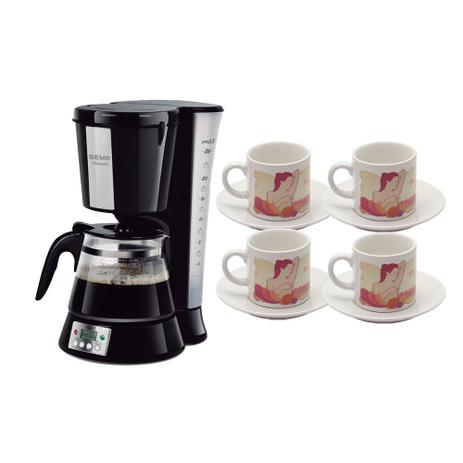 Cafeteira elétrica 26 xícaras Semp automatic CF8015 110V + jogo de 4 xícaras Menor preço em Cafeteira elétrica 26 xícaras Semp automatic CF8015 110V + jogo de 4 xícaras