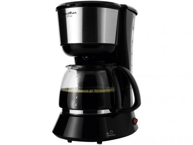 Cafeteira Elétrica 30 Xícaras Britânia BCF36I Preta e Prata Menor preço em Cafeteira Elétrica 30 Xícaras Britânia BCF36I Preta e Prata