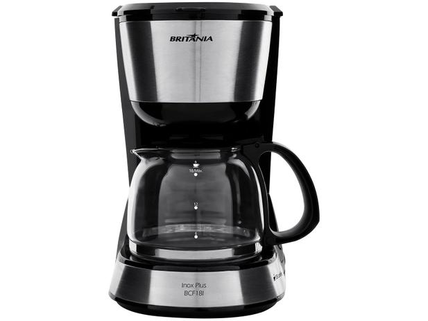 Cafeteira Elétrica Britânia Inox Plus BCF18I - Preto 18 Xícaras Menor preço em Cafeteira Elétrica Britânia Inox Plus BCF18I - Preto 18 Xícaras