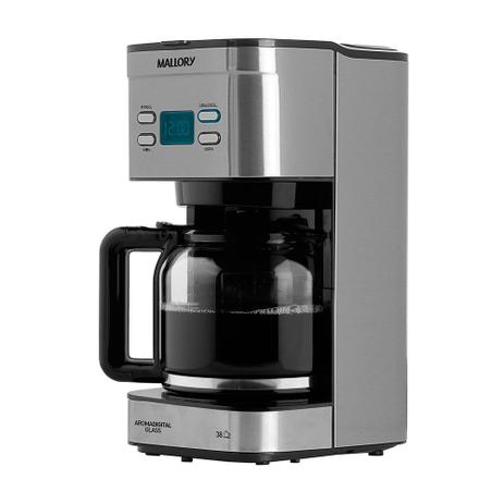 Cafeteira Elétrica Mallory Aroma Digital Glass B920006 Menor preço em Cafeteira Elétrica Mallory Aroma Digital Glass B920006
