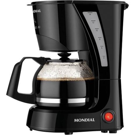 Cafeteira Elétrica Mondial 14 Xícaras C-25 Preta - 220V Menor preço em Cafeteira Elétrica Mondial 14 Xícaras C-25 Preta - 220V