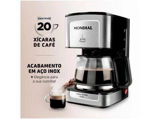 Cafeteira Elétrica Mondial Dolce Arome C-43-20X-SI – 20 Cafés Preto