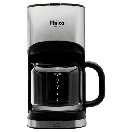 Cafeteira Elétrica Philco PH17, 15 xícaras, Preta - 110V Menor preço em Cafeteira Elétrica Philco PH17, 15 xícaras, Preta - 110V