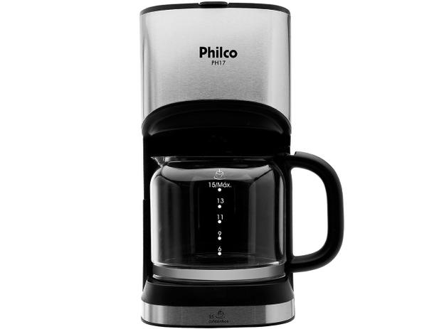 Cafeteira Elétrica Philco PH17 15 Xícaras - Preto e Prata