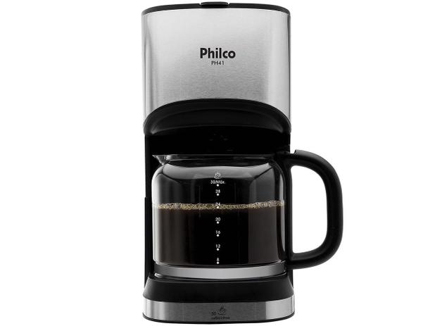 Cafeteira Elétrica Philco PH41 30 Xícaras - Preto e Prata