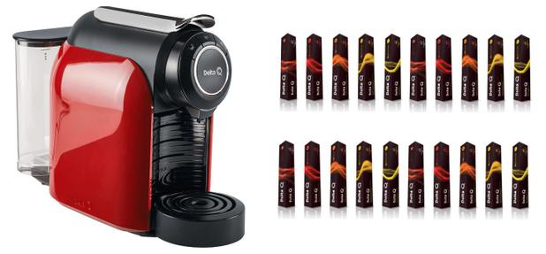 Cafeteira Espresso Delta Q Qool Evolution VERMELHA 110v com 200 Cápsulas Menor preço em Cafeteira Espresso Delta Q Qool Evolution VERMELHA 110v com 200 Cápsulas